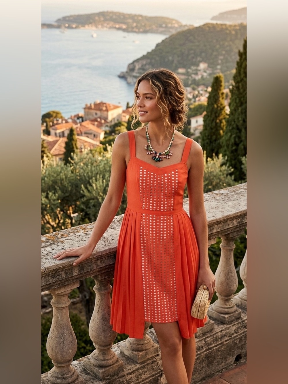 Anthropologie Timo Weiland Vessel Neria Dress SZ 2  asymmetrical hemline orange